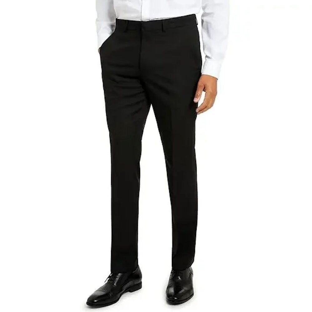 Kenneth Cole Reaction Men's Techni-Cole Slim Fit Pants 40x32 Black